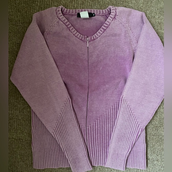 Cotton zippered cardigan sweater - Picture 4 of 6